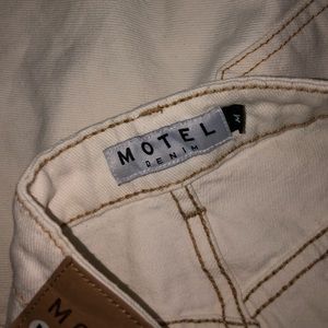 MOTEL ROCKS | loose fit | tan/cream | high waisted | brand new |
